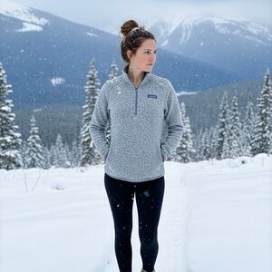 Patagonia Women's Heather Gray Quarter-Zip Fleece